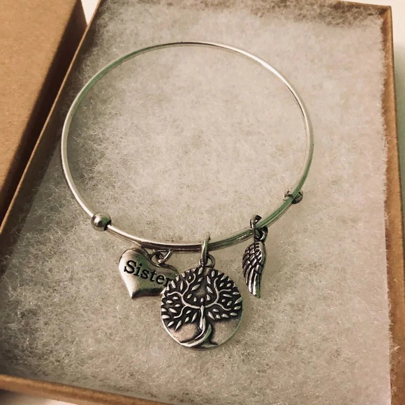 Earth  Angel Angels Of Our Lives Sister Expandable Bracelet With Charms - Picture 5 of 10